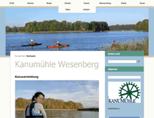 Tablet Screenshot of kanu-muehle.de